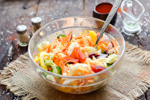 салат из капусты с морковью и уксусом рецепт фото 6